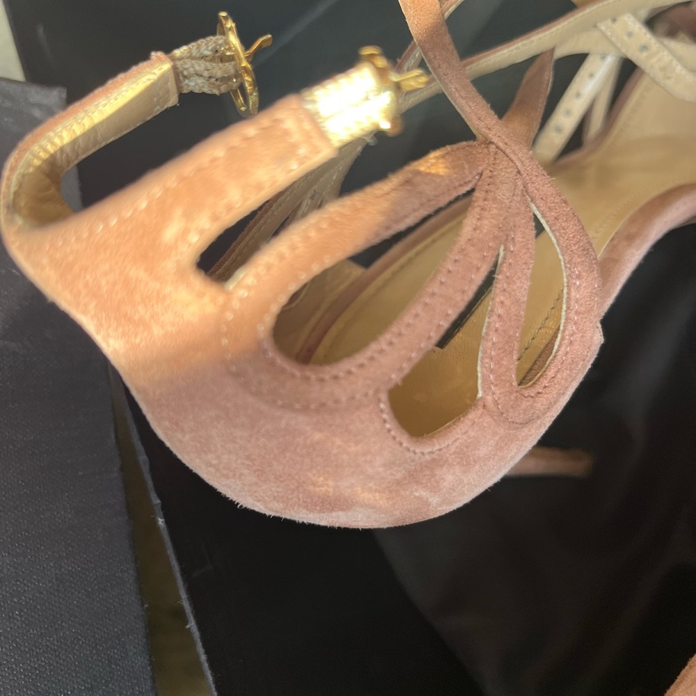 Dolce Gabbana Heels Shoes. Clay Pink Nude.Open Toe.Women’s Designer Shoes 39 1/2 - Picture 5 of 9